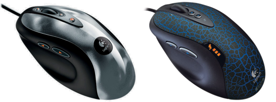 Logitech MX518 beside the original Logitech G5